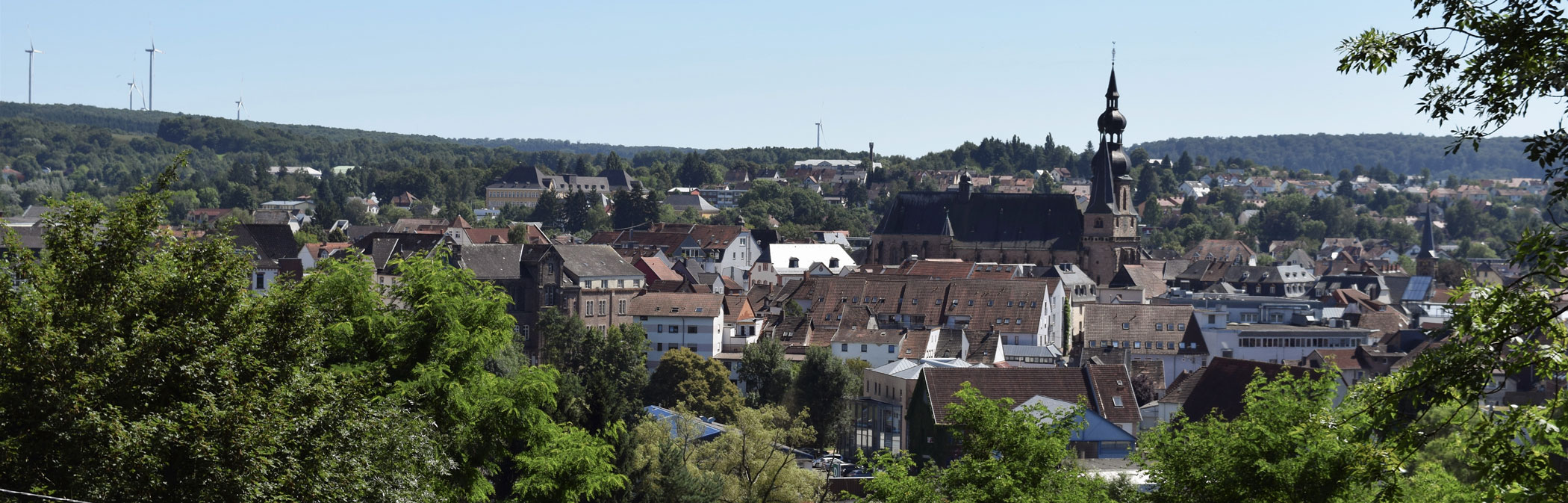 Das Panoramabild zeigt die Stadt von oben